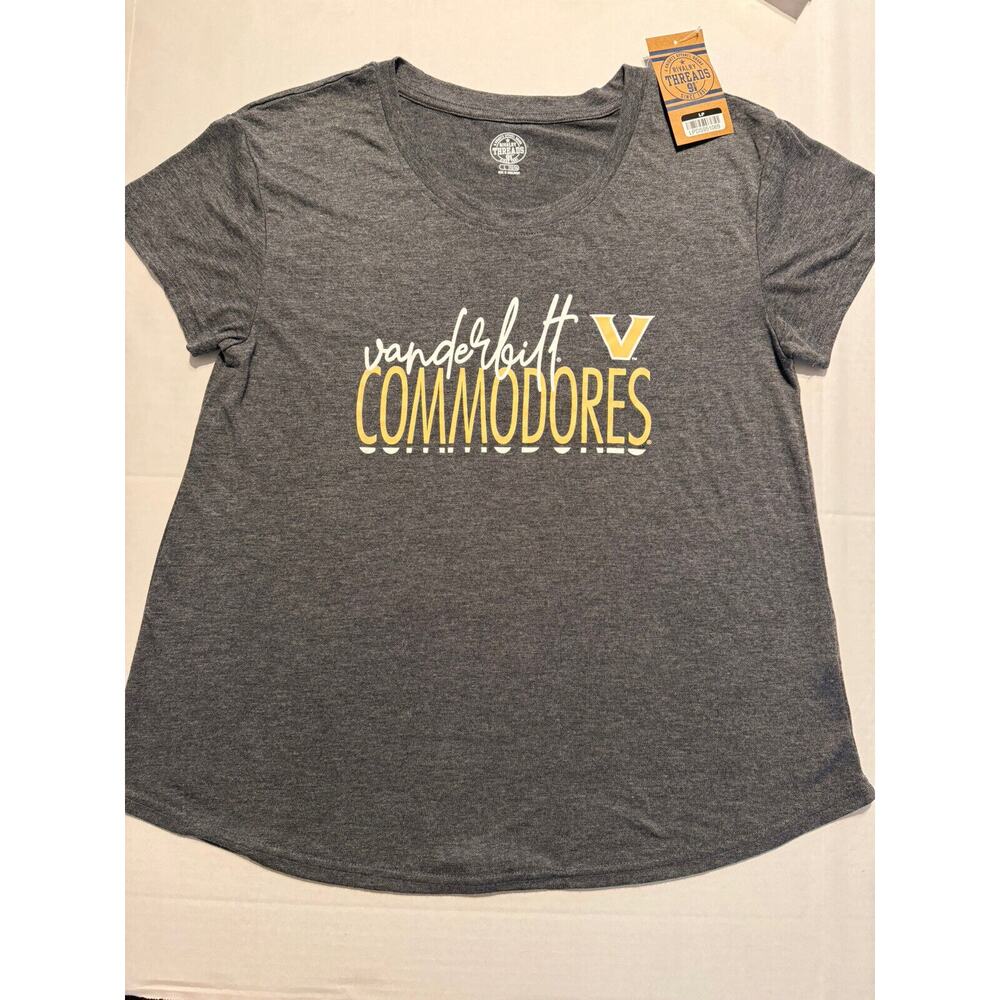 NWT Vanderbilt University Commodores Women's Large T-Shirt, Gray, Soft